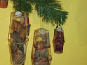 35 cilindri con fiori e foglie secche